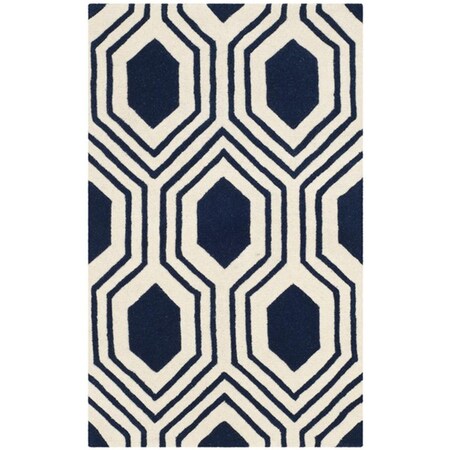 Safavieh Chatham Small Rectangle Area Rug, Dark Blue and Ivory - 3 x 5 ft. CHT760C-3